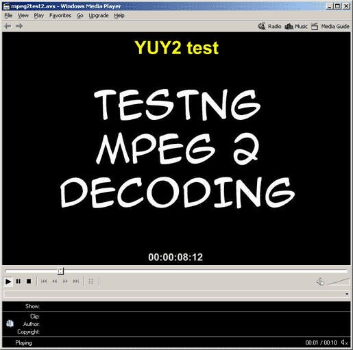 YUY2 decoding