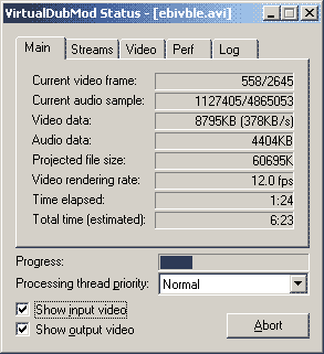 Virtualdub Status