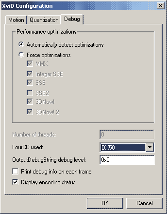 Advance Settings - Debug