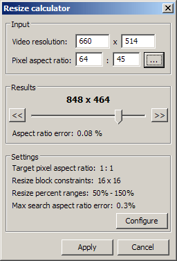 AvsP Resize Calculator