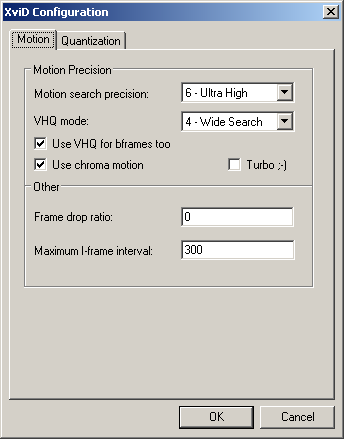 XviD - Advanced Settings