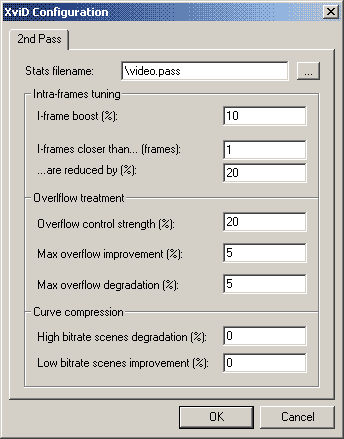 XviD Second Pass Options